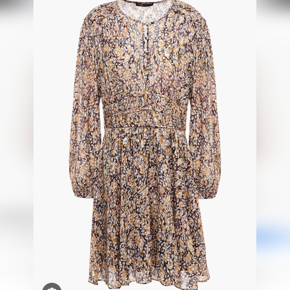 Maje Multicolor Long Sleeve Dress